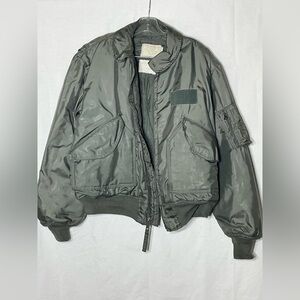 USAF Mens Flight Jacket Size Large 42-44 Air Force Isratex Cold weather READ